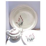 Set of Universal Potteries Camwood Ivory Cattail Dishes See Set List in Description