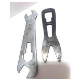 Antique Planet Jr. Wrench, Hackett No 5 Multi Tool, Brinks Multi Wrench and Small Wrench
