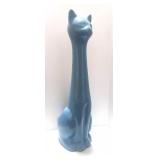 Retro Ceramic Tall Cat Planter/Brush Holder