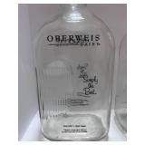 Two Vintage Milk Bottles Oberweis and Lamers Dairy