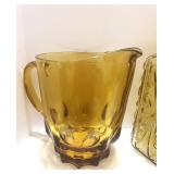 MCM Amber Pitcher and Cookie Jar