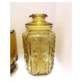 MCM Amber Pitcher and Cookie Jar