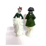 Pair of Occupied Japan Victorian Figurines