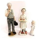 Vintage Original Arnart Nurse, 1988 Enesco Doctor, and Small Porcelain Nurse