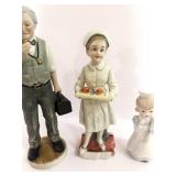 Vintage Original Arnart Nurse, 1988 Enesco Doctor, and Small Porcelain Nurse