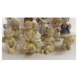 11 Vintage Angel Figurines, Japan, Lefton, Porcelain and Resin