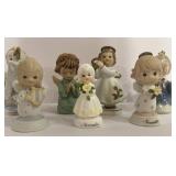 11 Vintage Angel Figurines, Japan, Lefton, Porcelain and Resin