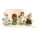 11 Vintage Angel Figurines, Japan, Lefton, Porcelain and Resin