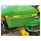 John Deere 455 Diesel Garden Tractor, Cab & Front Blade