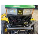 John Deere 455 Diesel Garden Tractor, Cab & Front Blade