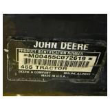 John Deere 455 Diesel Garden Tractor, Cab & Front Blade