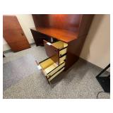 Wood Desk & Credenza