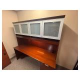 Wood Desk & Credenza