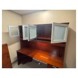 Wood Desk & Credenza