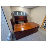 Wood Desk & Credenza