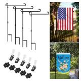 Set of 5 New Mankukulam Garden Flag Pole Posts
