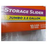 2 Hefty 10 ct Jumbo 2.5 Gallon Slid...