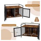 New Double Dog Crate with Divider/ End Table. Heavy Duty Dog Crate for indoor use