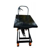 Hydraulic Lift Table Cart, 500LBS, Manual Scissor Lift Table w/ 4 Wheels and Foot Pump, Elevating Hydraulic Cart for Material Handling