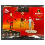 Incredibles 2 Disney Pixar Action Figures Mr. Incredible, Elestigirl & Frozone