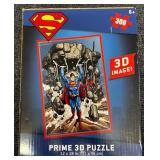 New DC Superman 3D Puzzle & Two Lego City Sets - Roadwork Truck & Fire Helicopter - Sealed