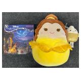 Disney Beauty and The Beast 1000 Pc Puzzle with Poster & Belle and Lumiere Squish Mallow Plush New with Tag (Slight Mark)