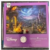 Disney Beauty and The Beast 1000 Pc Puzzle with Poster & Belle and Lumiere Squish Mallow Plush New with Tag (Slight Mark)