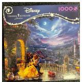Disney Beauty and The Beast 1000 Pc Puzzle with Poster & Belle and Lumiere Squish Mallow Plush New with Tag (Slight Mark)