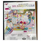 New (open or slightly damaged box) Barbie Doll Rockstar & DIY Jumbo Puzzle Color & Bling - 75 Gems