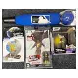 New Baseball Bat and ball, Transformers Action Figure, Page Punchers Black Adam Action Figure with Comic Book, & 3D Earth Globe Model