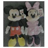 New Disney Mickey and Minnie Mouse Plush Dolls