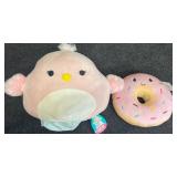 Donut Squishmallow Plush and Flip a Mallows Pink Chicken/ Egg
