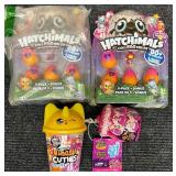 2 Hatchimals, Whipped Blingy Cuties, & Magic Mixies