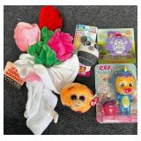 Bendable Flower Boquet, Cry Babies Doll & More