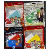 4 Kids Facemasks Superman, Tom & Jerry and Harry Potter