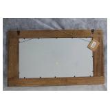 Vintage-style Wall Hanging with Cardinal Painting and Hooks