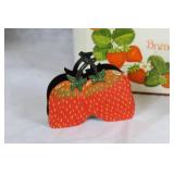 Vintage Canister Set and Burlap Lined Bread Basket