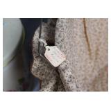 Vintage Canister Set and Burlap Lined Bread Basket