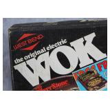 West Bend Original Electric Wok No. 5109X with Cookbook