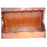 Pair of Vintage Wooden Wall-Mounted Plate Racks