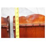 Pair of Vintage Wooden Wall-Mounted Plate Racks