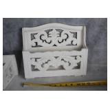 Burnes of Boston Decorative Set: 3 Ornate Frames & 2 White Ledges
