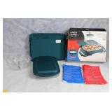 Pyrex Portables Hot and Cold Food Carrier Set with Glass Dish and Ice Packs