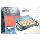 Pyrex Portables Hot and Cold Food Carrier Set with Glass Dish and Ice Packs