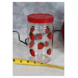 Assorted Collection of Strawberry-Themed Kitchenware and China