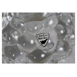 Strawberry Ceramic Wind Chime by Heather Goldminc and Set of 2 Orrefors Sweden Crystal Votives