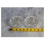 Strawberry Ceramic Wind Chime by Heather Goldminc and Set of 2 Orrefors Sweden Crystal Votives