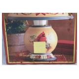 Winter Greetings Everyday Candle Lamp with Cardinal Design