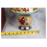 Winter Greetings Everyday Candle Lamp with Cardinal Design