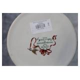 Lenox Winter Greetings Cookie Jar with Cardinal Design and 8 Ceramic Bowls